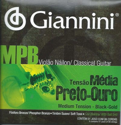 Giannini MPB Negras con bolita para guitarra clasica